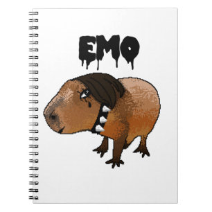 Espiral Capivara Emo Caderno