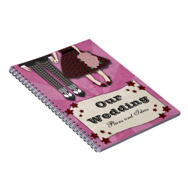 Espiral Casamento Rockabilly, caderno (Lado Direito)