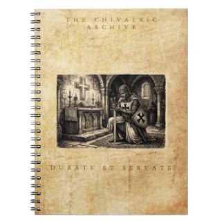 Espiral Cavaleiro Templário Vintage | Caderno de Crônica P