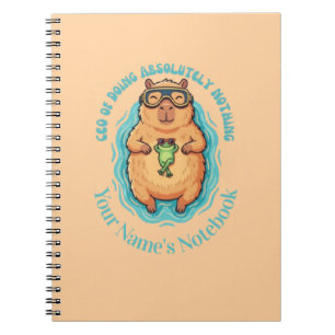 Espiral CEO Engraçado do Caderno de Capivara e Sapo Fazend