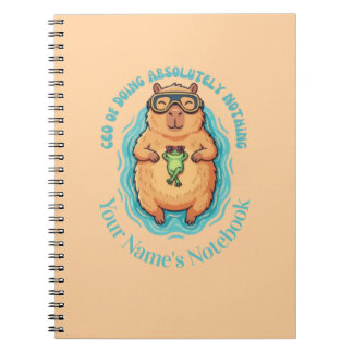 Espiral CEO Engraçado do Caderno de Capivara e Sapo Fazend