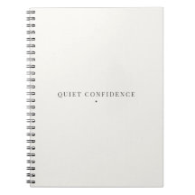 Confiança Silenciosa Caderno Minimalista Calmo Neu