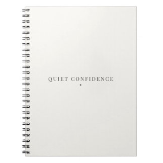 Espiral Confiança Silenciosa Caderno Minimalista Calmo Neu