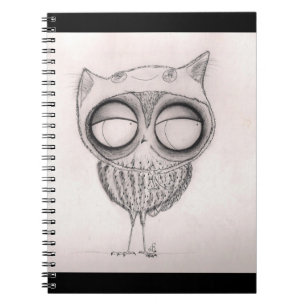 Espiral Coruja no Gato-Chapéu - caderno