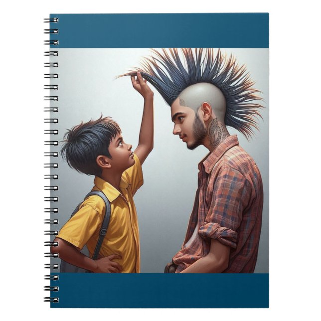 Espiral Criança Curiosa & Caderno Mohawk (Frente)
