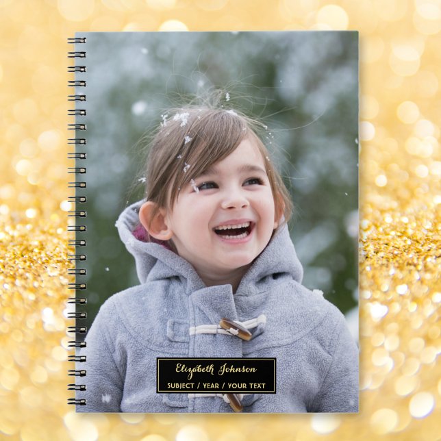 Espiral Crie um Caderno Personalizado com Foto e Réguas (Create Custom Personalized Photo Ruled Notebook)