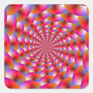 Espiral da etiqueta das esferas no rosa e na