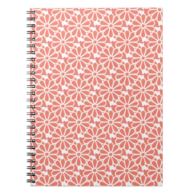 Espiral Daisy Chain - Caderno (Coral) (Frente)