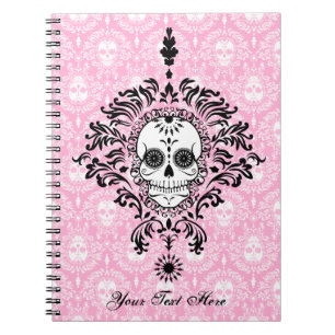 Espiral Damasco inoperante - caderno feito sob encomenda