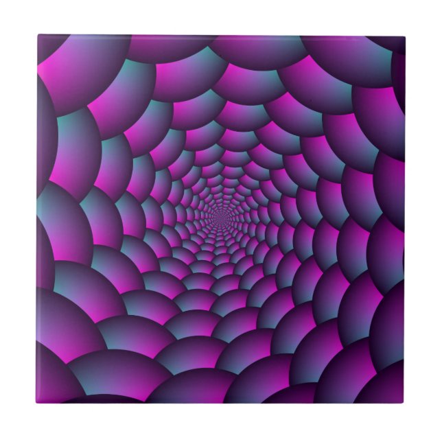 Espiral de bola em azul rosa e roxo (Frente)