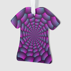 Espiral de bola em ornamento azul e roxo rosa