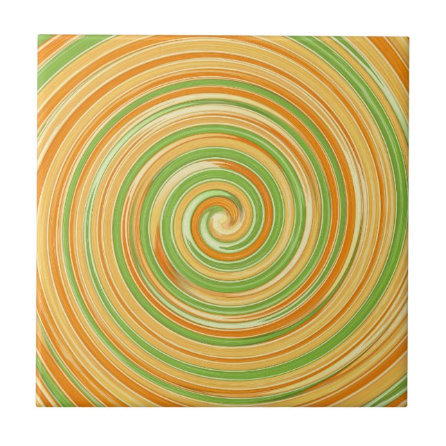 Espiral de coloridos de citros divertidos (Frente)
