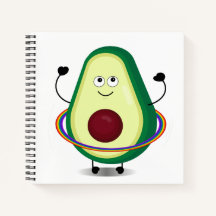 Espiral de Hula Hoop do Cartoon Bonito Avocado