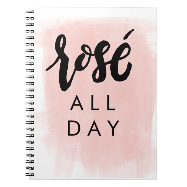 Espiral De Rosé caderno o dia inteiro (Frente)