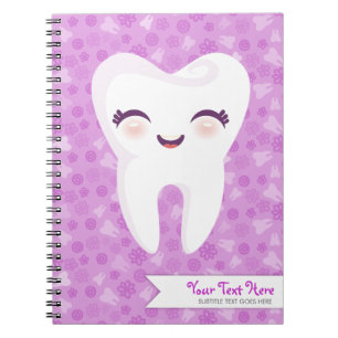 Espiral Dente bonito - caderno feito sob encomenda roxo