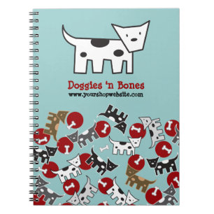 Espiral Desenhos animados bonitos cachorrinhos & caderno