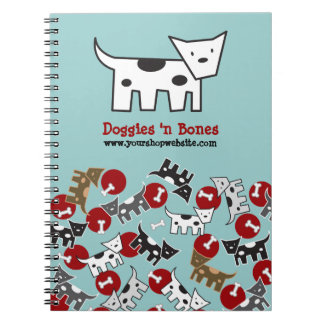 Espiral Desenhos animados bonitos cachorrinhos & caderno