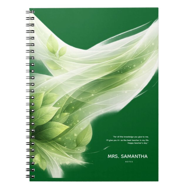 Espiral Design de caderno personalizado para o dia dos pro (Frente)