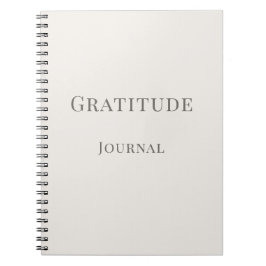 Espiral Diário de Gratidão - Caderno de Tipografia Minimal