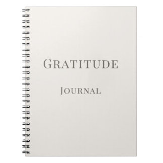 Espiral Diário de Gratidão - Caderno de Tipografia Minimal