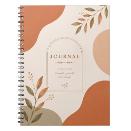 Espiral Diário Floral Minimalista | Caderno Neutro