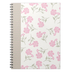 Espiral Diário Floral Rosa – Caderno de Notas de Flores Li
