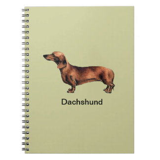 Espiral do cão do Dachshund - caderno encadernado