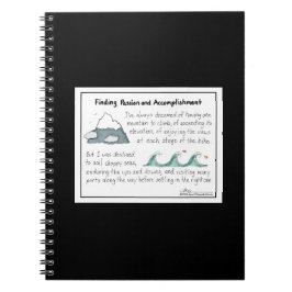 Espiral Encontrando o caderno preto da paixão e da