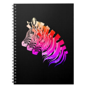 Espiral Entregue o caderno tirado da arte da zebra do por
