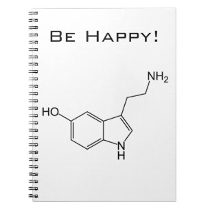 Espiral Esteja feliz! Caderno da serotonina