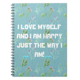 Espiral Eu amo a mim mesmo caderno