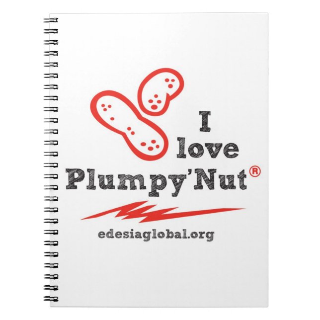 Espiral Eu amo o caderno de Plumpy'Nut (Frente)