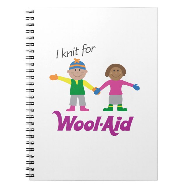 Espiral Eu faço malha para o caderno do Lã-Auxílio (Frente)