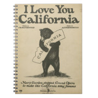 Eu te amo caderno de Califórnia