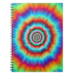 Espiral Explosão do caderno em azul e em alaranjado