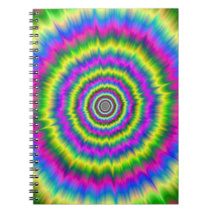 Espiral Explosão do néon do caderno