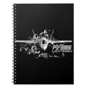 Espiral F-35 caderno da foto do relâmpago II (80 páginas