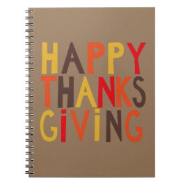 Espiral Feliz Dia de Ação de Graças! Caderno