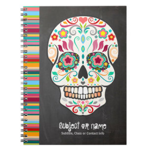 Espiral Feliz Muertos - caderno do costume do crânio do