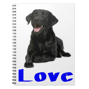 Espiral Filhote de Retriever Labrador Preto, Caderno Love