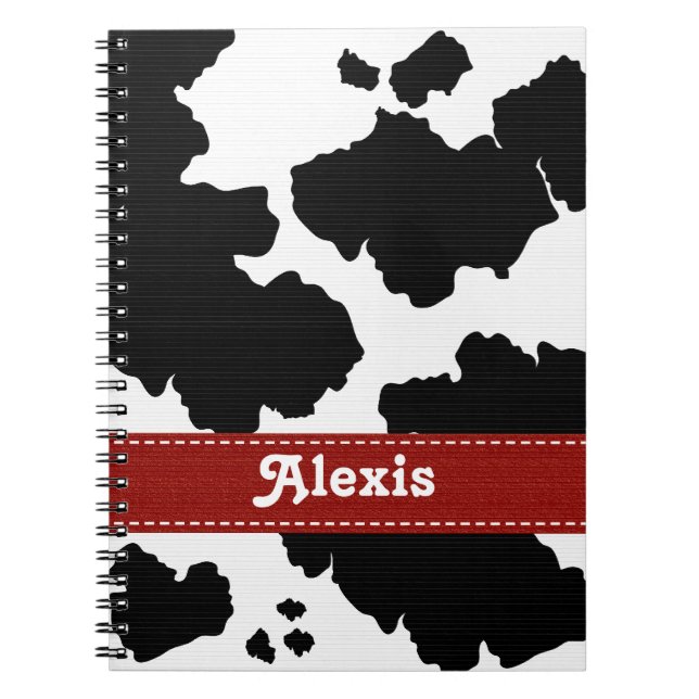 Espiral Fita do vermelho do Diário do caderno do impressão (Frente)