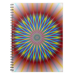 Espiral Flor da estrela do caderno