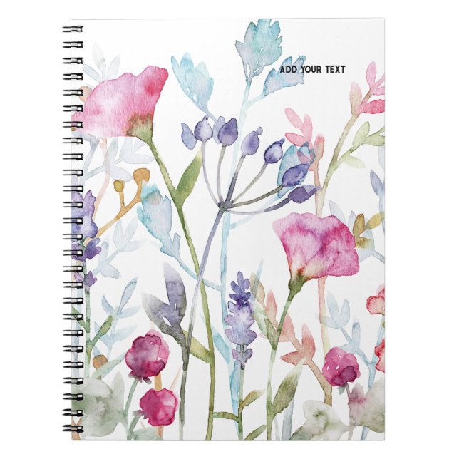 Espiral Flores Prensadas PERSONALIZADAS | Caderno (Frente)