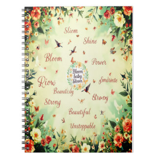 Espiral Floresça Bebê Floresça - Caderno Floral