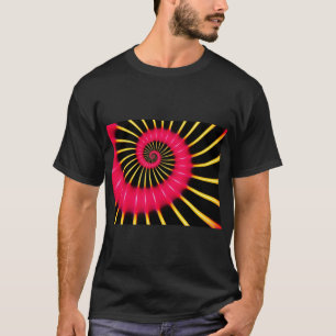 Espiral Fractal Rosa e Amarelo Neon - Camiseta
