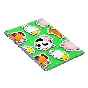 Espiral Fundo feliz da fazenda, caderno