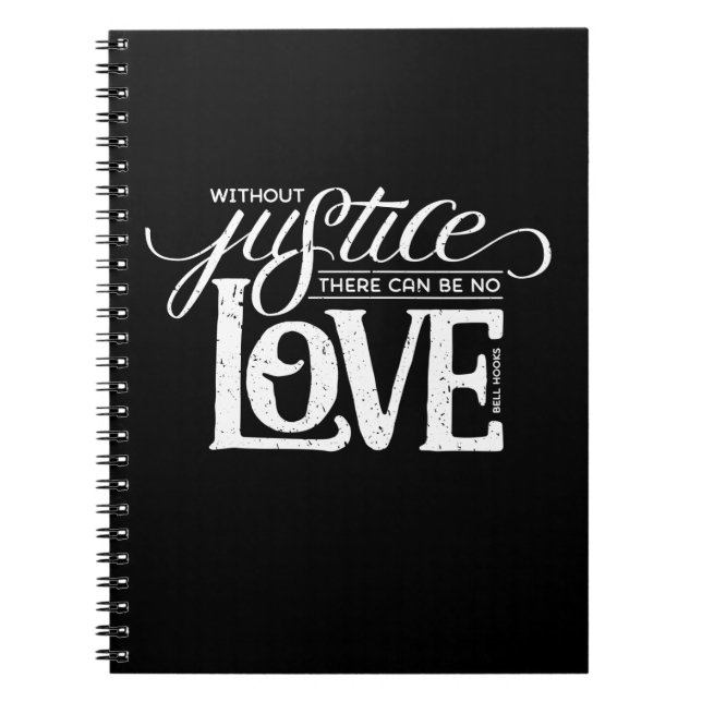 Espiral ganchos do sino sem o caderno do preto de justiça (Frente)