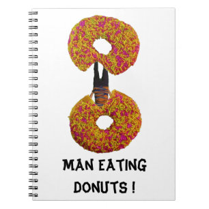 Espiral Homem Comendo Donuts ! Caderno