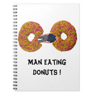 Espiral Homem Comendo Donuts ! Caderno