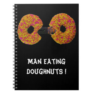 Espiral Homem Comendo Donuts !  Caderno